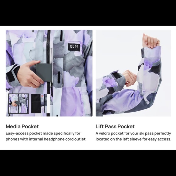 DOPE Blizzard W Full Zip Snowboard Jacket - M - Picture 6 of 13